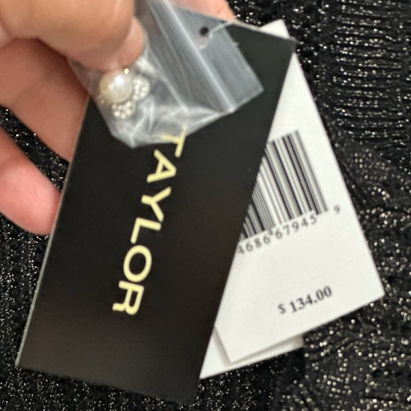 Plus Size Button-Front Sparkle Cardigan & Dress Set color black silver size xl - Picture 9 of 9